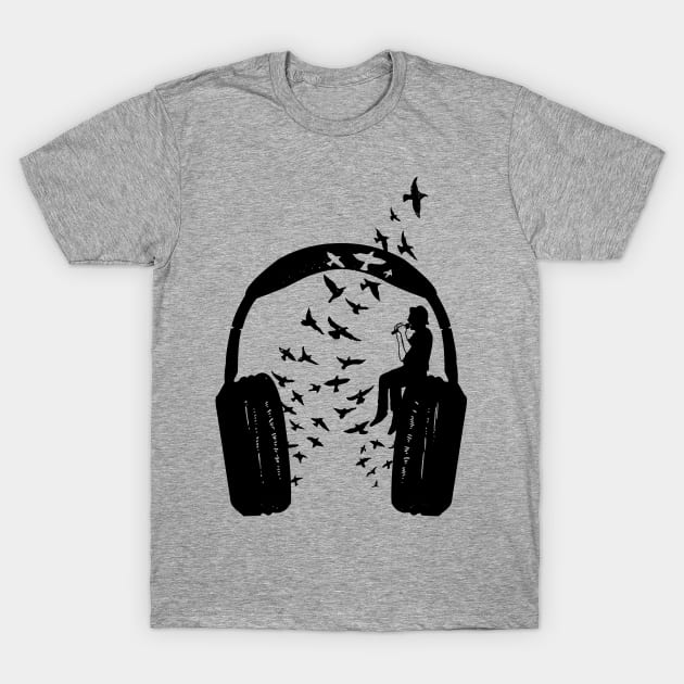 Headphone Singer T-Shirt by barmalisiRTB